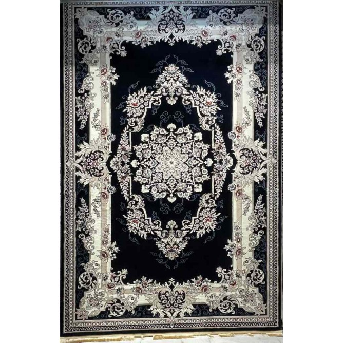 سجاد تركي حرير N232A كحلي مقاس 100*300