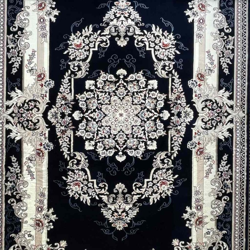 سجاد تركي حرير N232A كحلي مقاس 400*500