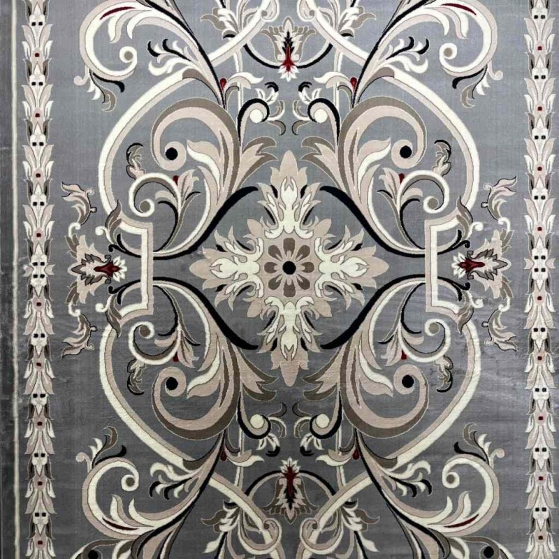 سجاد تركي حرير EH94A رصاصي مقاس 150*220