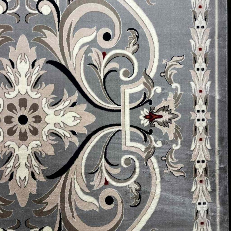 سجاد تركي حرير EH94A رصاصي مقاس 150*220