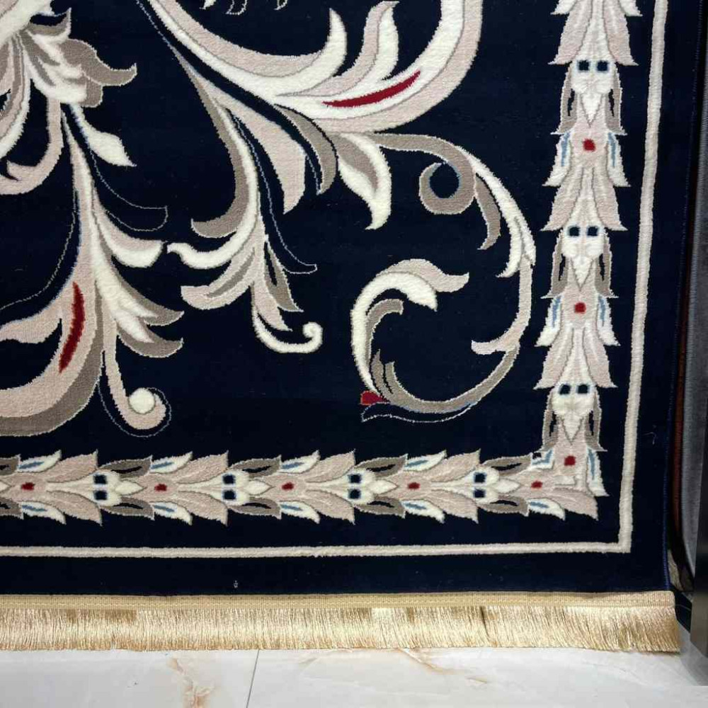 سجاد تركي حرير EH94A كحلي مقاس 50*80