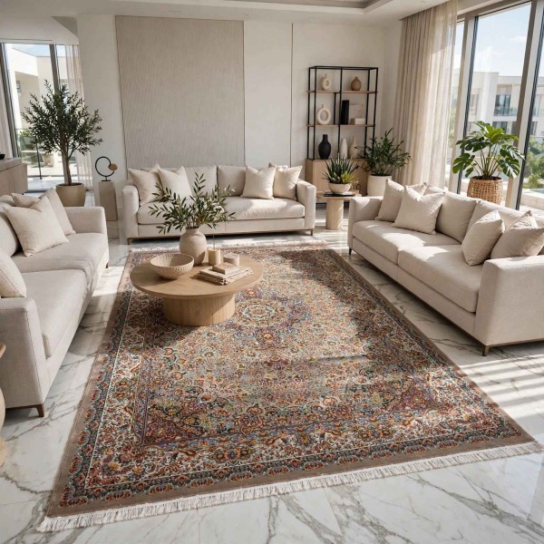 سجاد كرمان تركي HW45A بيج مقاس 80*150