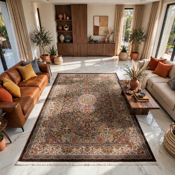 سجاد كرمان تركي HW45A بني مقاس 80*150