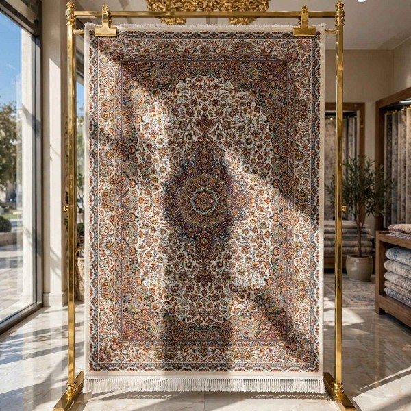 سجاد كرمان تركي HW45A كريم مقاس 300*400