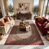 KERMAN Turkish Rug HW45A Sky red cream Size 100*200