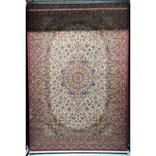 KERMAN Turkish Rug HW45A Sky red cream Size 100*200
