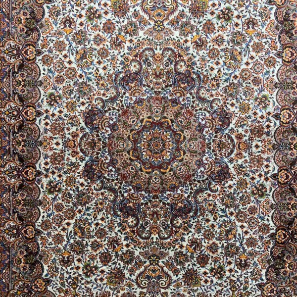 KERMAN Turkish Rug HW45A Sky red cream Size 100*200