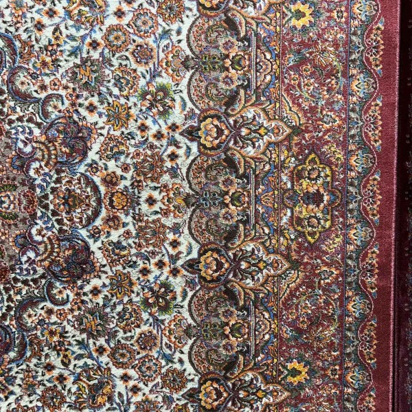 KERMAN Turkish Rug HW45A Sky red cream Size 100*200
