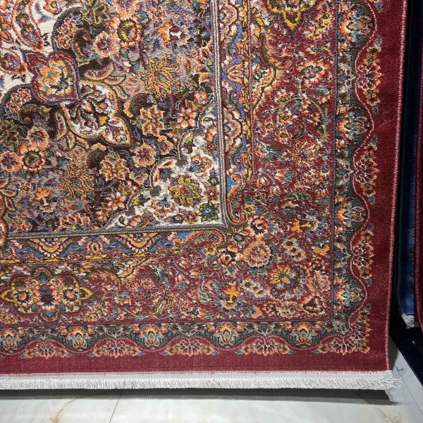 KERMAN Turkish Rug HW45A Sky red cream Size 100*200