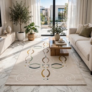 Hiba Turkish Lydia N0516A CREAM GREEN Rug Size 80*150