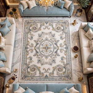 Hiba Turkish Lydia N0332C WHITE BLUE Rug Size 300*400