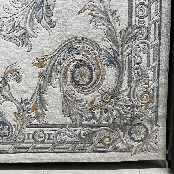 سجاد الهبه تركي ليديا N0332C ابيض سماوي مقاس 300*400