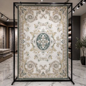 Hiba Turkish Lydia N0332C WHITE GREEN Rug Size 80*150