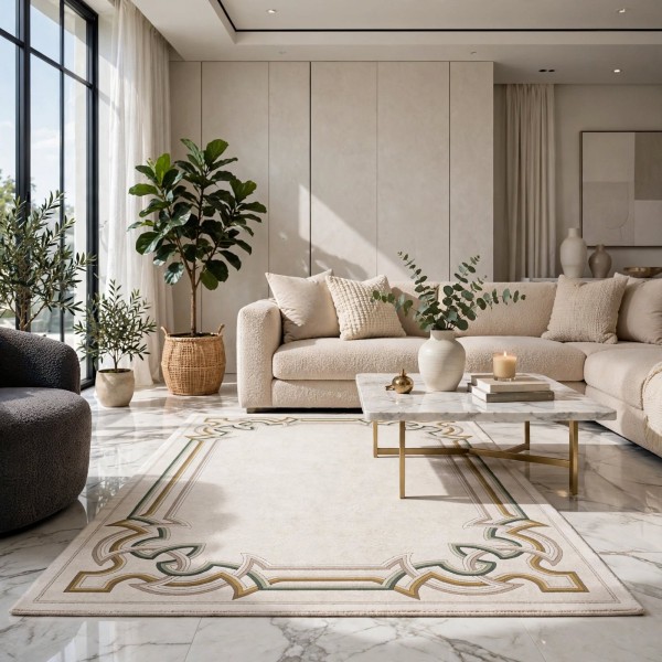 سجاد الهبه تركي ليديا G0757A ابيض مقاس 300*400