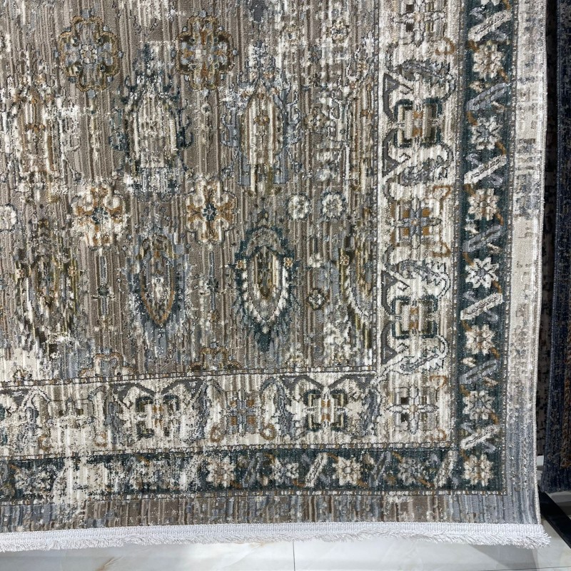 سجاد بوهيمي تركي مراكش P0119A بيج كريم مقاس 150*220
