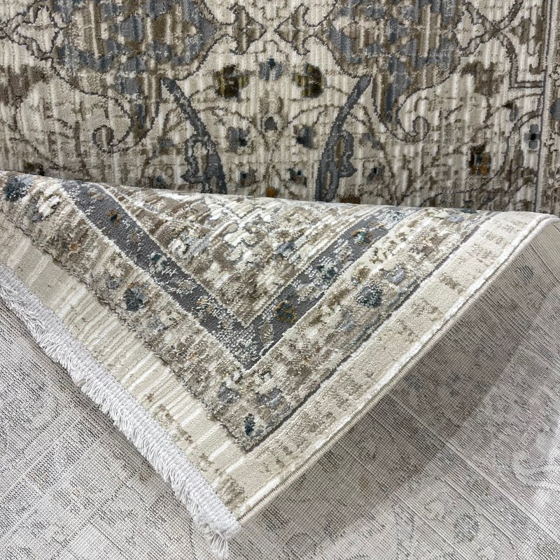 سجاد بوهيمي تركي مراكش OM24KC بيج ابيض مقاس 120*170