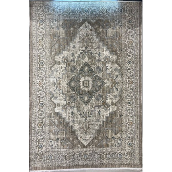سجاد بوهيمي تركي مراكش F0560A بيج ابيض مقاس 250*350