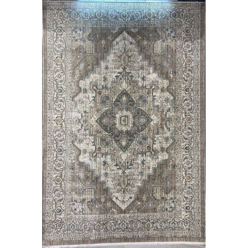 Turkish Bohemian Marrakech Rug F0560A beige white Size 100*200
