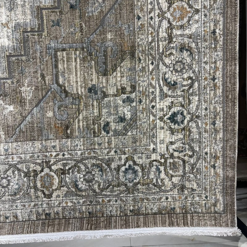 Turkish Bohemian Marrakech Rug F0560A beige white Size 100*200