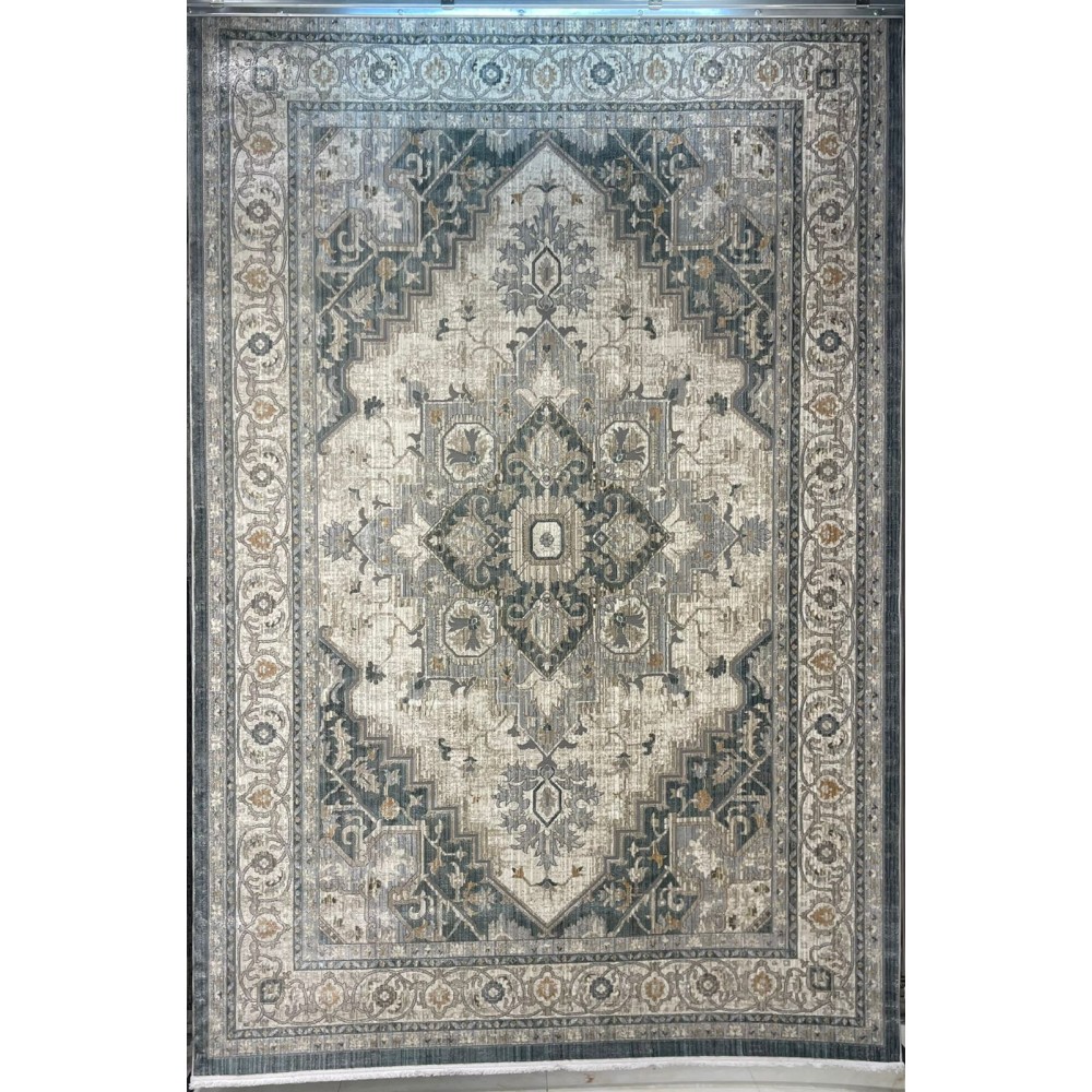 سجاد بوهيمي تركي مراكش F0560A سماوي ابيض مقاس 150*220