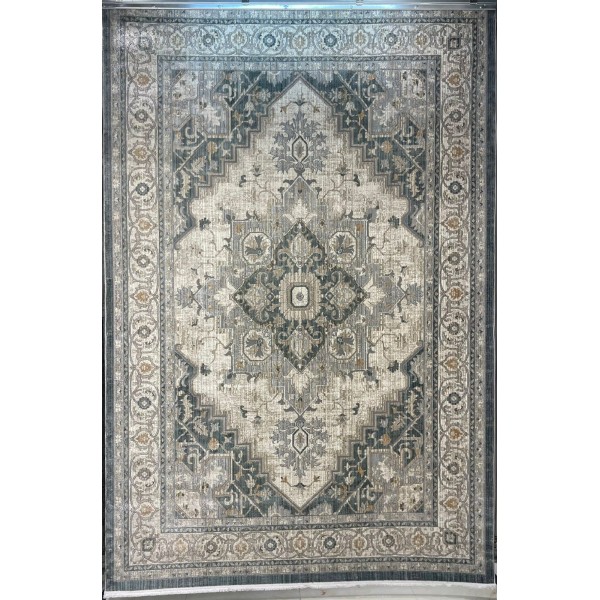 سجاد بوهيمي تركي مراكش F0560A سماوي ابيض مقاس 200*300