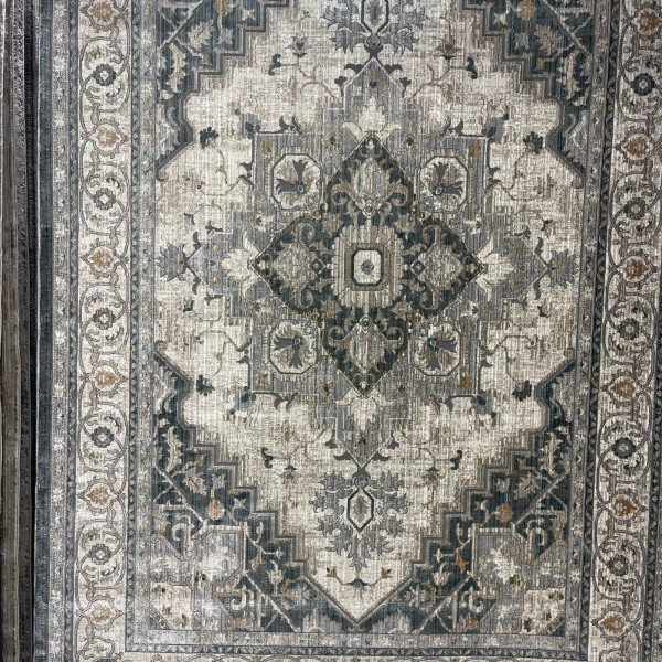 سجاد بوهيمي تركي مراكش F0560A سماوي ابيض مقاس 200*300