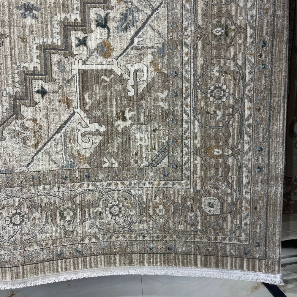 سجاد بوهيمي تركي مراكش F0560A كريم ابيض مقاس 150*220