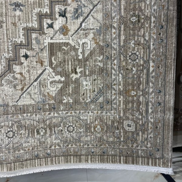 سجاد بوهيمي تركي مراكش F0560A كريم ابيض مقاس 300*400