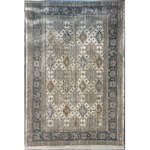 Turkish Bohemian Marrakech Rug X0744D white blue Size 250*350