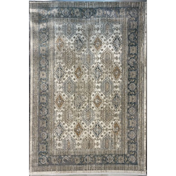 سجاد بوهيمي تركي مراكش X0744D ابيض سماوي مقاس 200*300