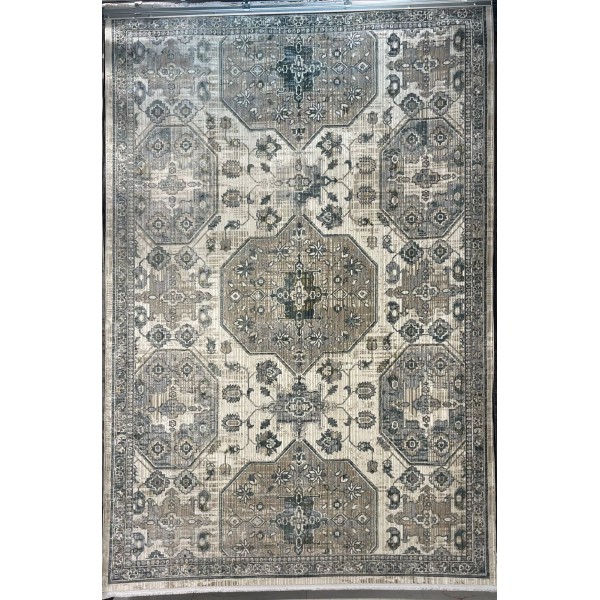 Turkish Bohemian Marrakech Rug X0746A white blue Size 100*200