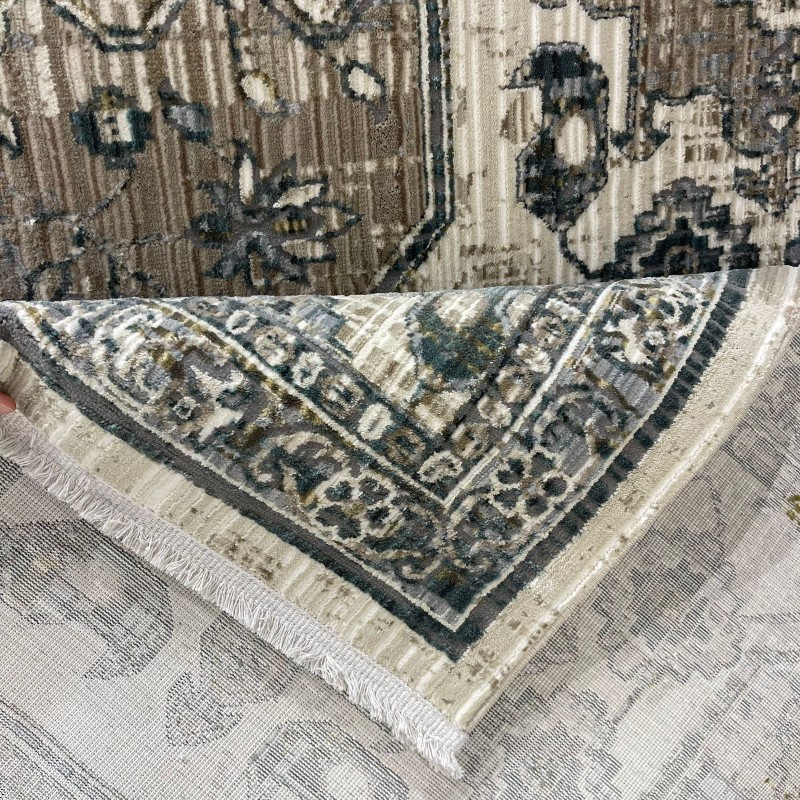 Turkish Bohemian Marrakech Rug X0746A white blue Size 120*170