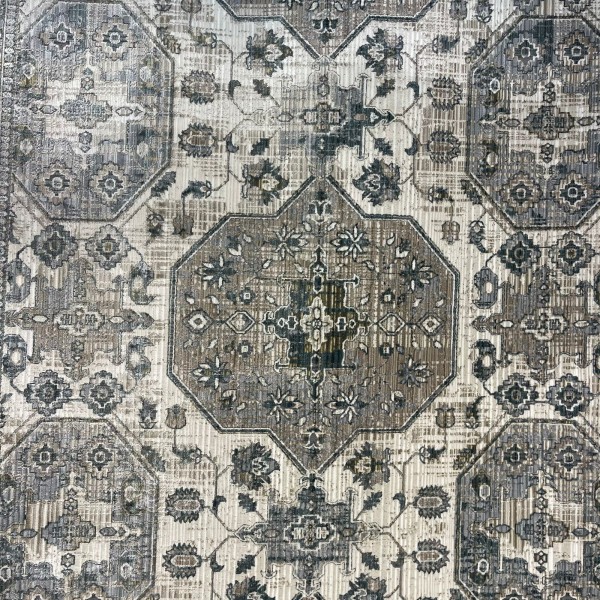 Turkish Bohemian Marrakech Rug X0746A white blue Size 100*200