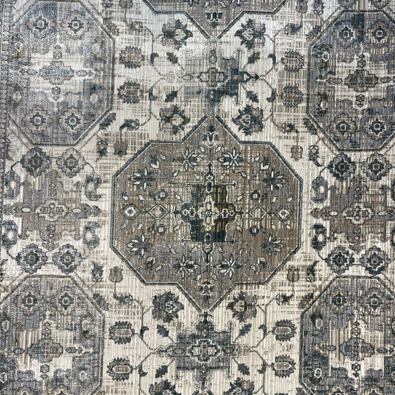 Turkish Bohemian Marrakech Rug X0746A white blue Size 120*170