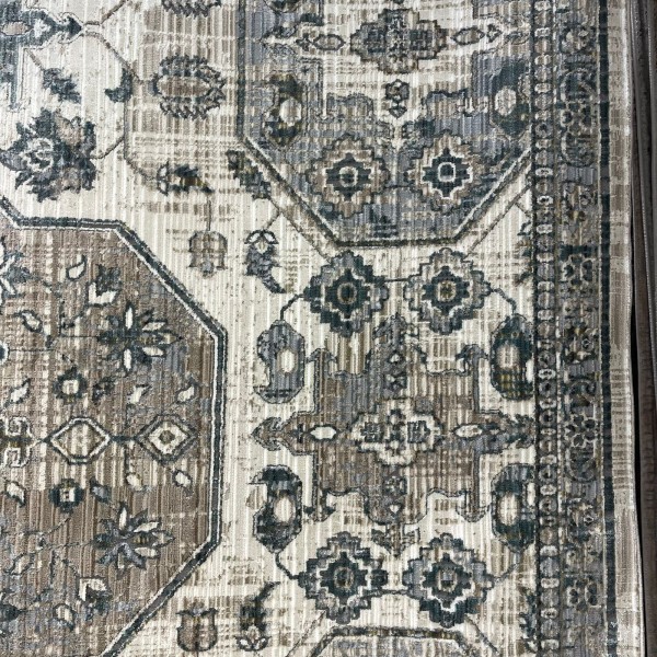 Turkish Bohemian Marrakech Rug X0746A white blue Size 100*200