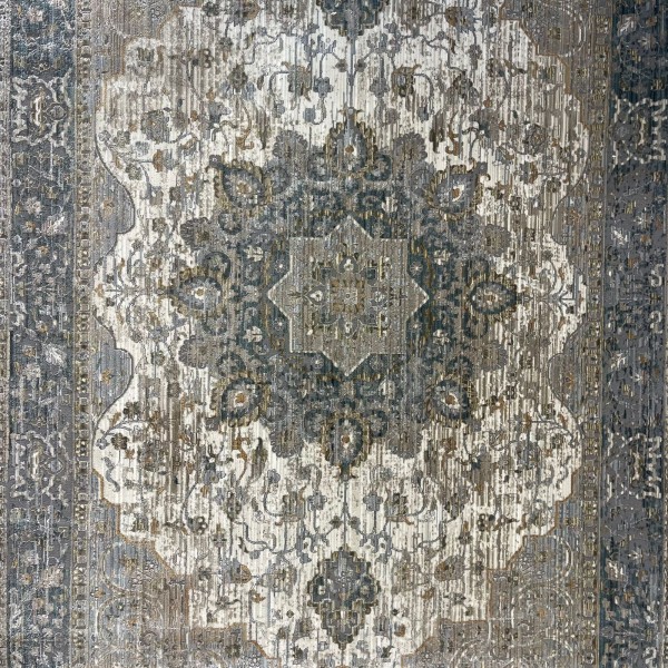 سجاد بوهيمي تركي مراكش X0750A ابيض رصاصي مقاس 150*220