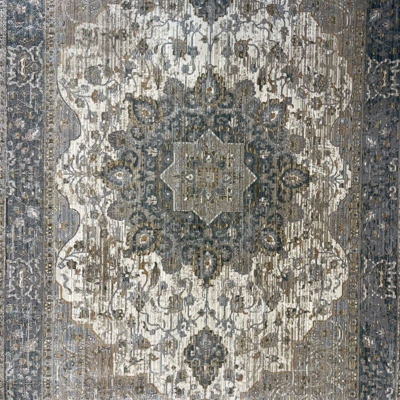 Turkish Bohemian Marrakech Rug X0750A white gray Size 150*220