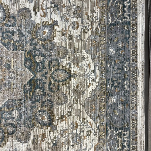 سجاد بوهيمي تركي مراكش X0750A ابيض رصاصي مقاس 150*220