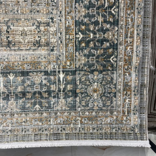 سجاد بوهيمي تركي مراكش X0752A ابيض سماوي مقاس 80*150