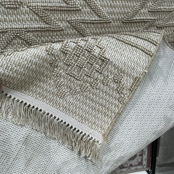 سجاد خيش مايا HD44A بيج غامق مقاس 50*80