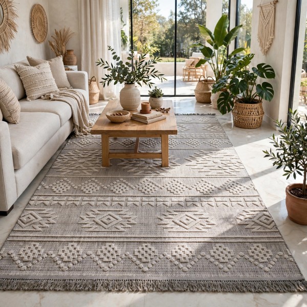 MAYA Jute Rug HD44A Light gray Size 300*400