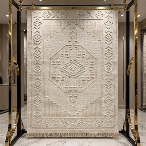 سجاد خيش مايا HD57A كريم مقاس 250*350