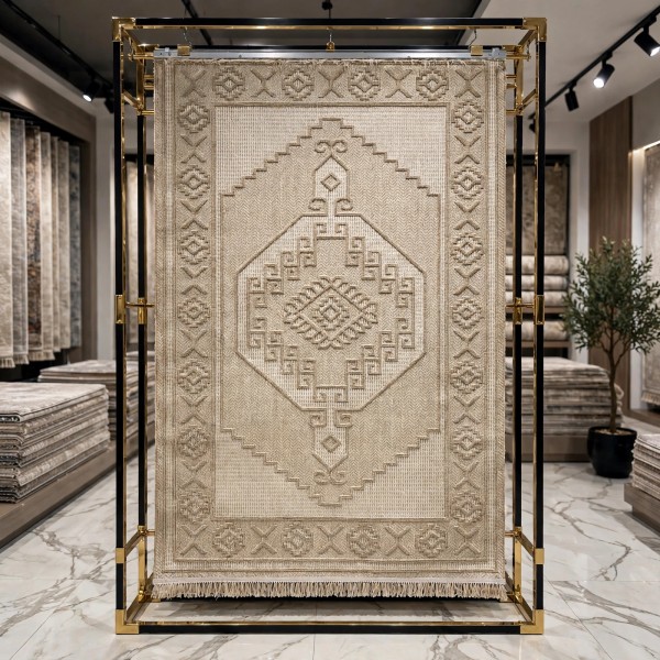 سجاد خيش مايا HD57A بيج غامق مقاس 300*400
