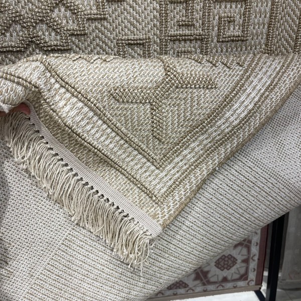 سجاد خيش مايا HD57A بيج غامق مقاس 300*400