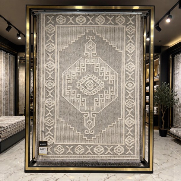 سجاد خيش مايا HD57A رصاصي فاتح مقاس 50*80