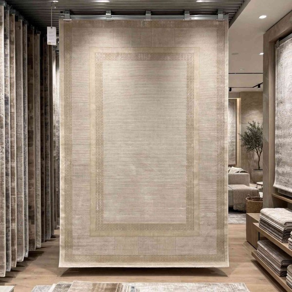 سجاد تركي ميلاس 9902A بيج كريم مقاس 150*230