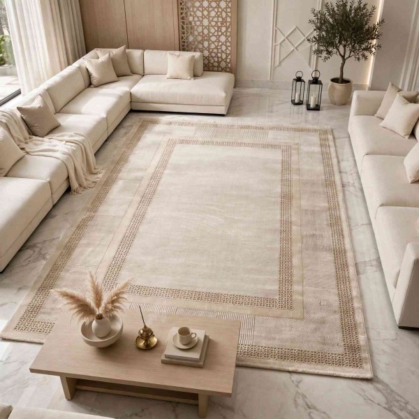 سجاد تركي ميلاس 9902A بيج كريم مقاس 150*230