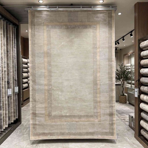MILAS Turkish rug 9908B gray cream size 250*350