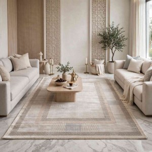سجاد تركي ميلاس 9908B رصاصي كريم مقاس 80*150