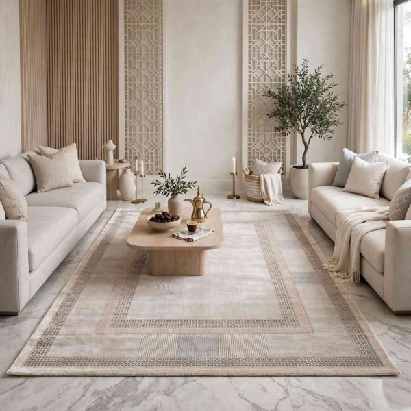 MILAS Turkish rug 9908B gray cream size 250*350